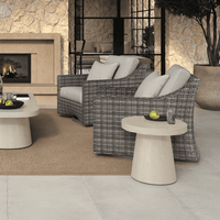 Pompano End Table Outdoor Patio Stone Look Side Table