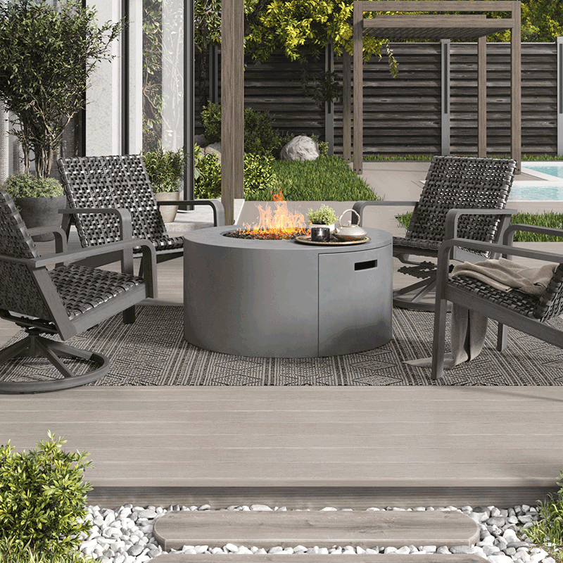 BELLINO Round Fire Pit with Lid