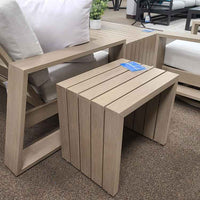 Bari Aluminum End Table Outdoor Patio Rust Proof Modern Side Table