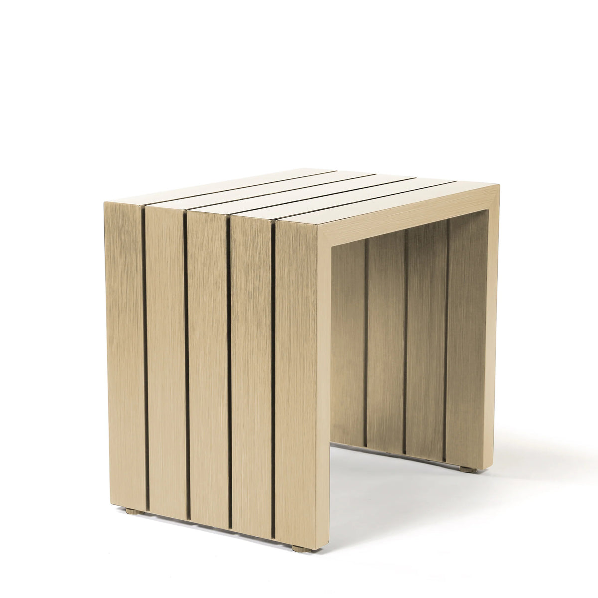 Bari Aluminum End Table Outdoor Patio Rust Proof Modern Side Table