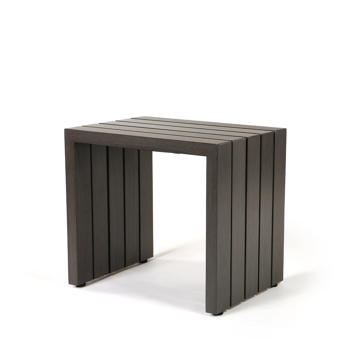 Bari Aluminum End Table Outdoor Patio Rust Proof Modern Side Table
