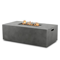 Bellino 60x30 Rectangular Fire Pit 55,000 BTU Outdoor Propane Fire Table