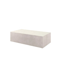 Bellino Coffee Table Outdoor Aluminum Patio Concrete Look Table