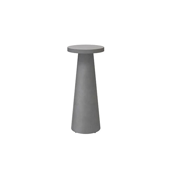 Bellino Drink Table Outdoor Aluminum Concrete Look Accent Table