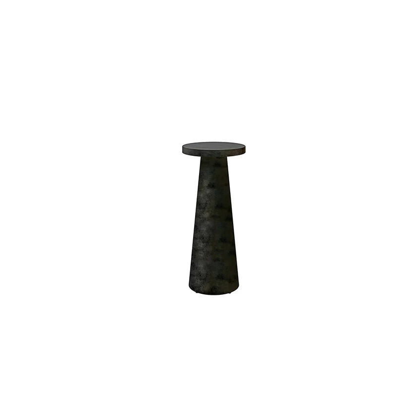 Bellino Drink Table Outdoor Aluminum Concrete Look Accent Table