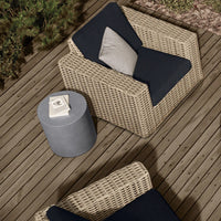 Bellino End Table Outdoor Aluminum Patio Concrete Look Side Table