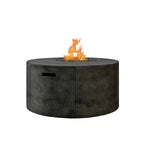 Bellino Round Fire Pit with Lid 55,000 BTU Outdoor Propane Fire Table