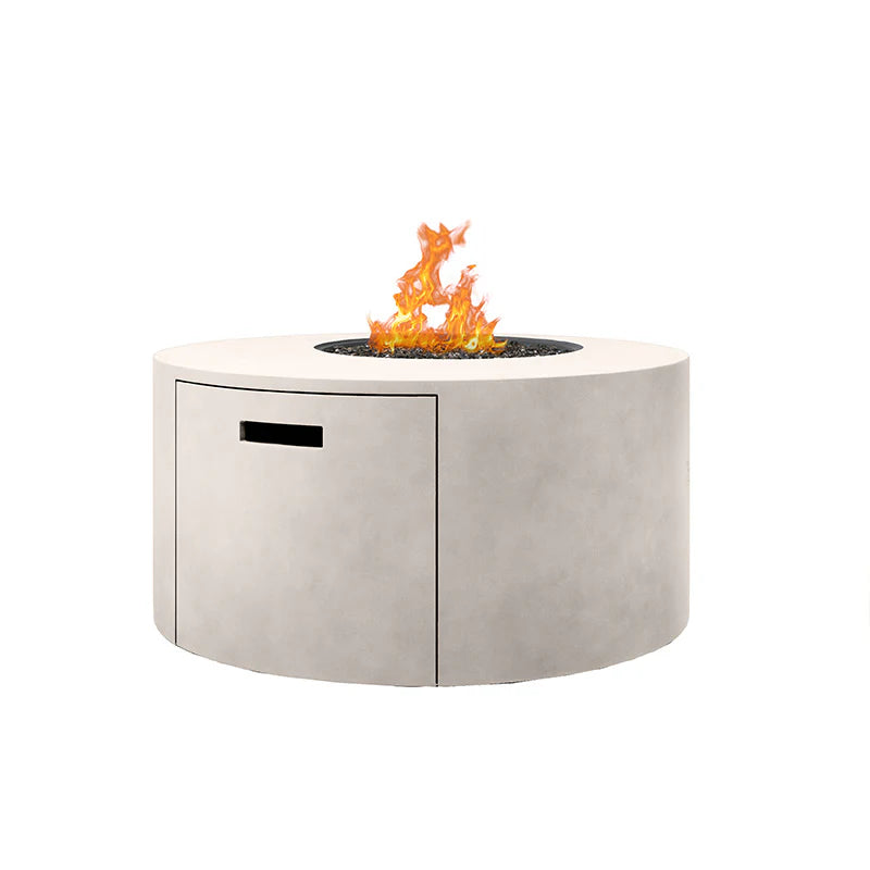 Bellino Round Fire Pit with Lid 55,000 BTU Outdoor Propane Fire Table