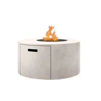 Bellino Round Fire Pit with Lid 55,000 BTU Outdoor Propane Fire Table