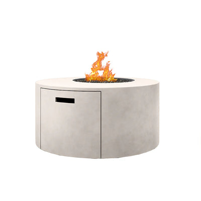 Bellino Round Fire Pit with Lid 55,000 BTU Outdoor Propane Fire Table