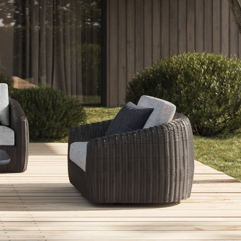 Boulevard Club Chair Outdoor Patio Aluminum Cushion Lounge Chair