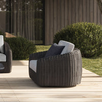 Boulevard Club Chair Outdoor Patio Aluminum Cushion Lounge Chair