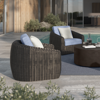 Boulevard Club Chair Outdoor Patio Aluminum Cushion Lounge Chair