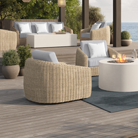 Boulevard Club Swivel Glider Outdoor Patio Aluminum Cushion Chair
