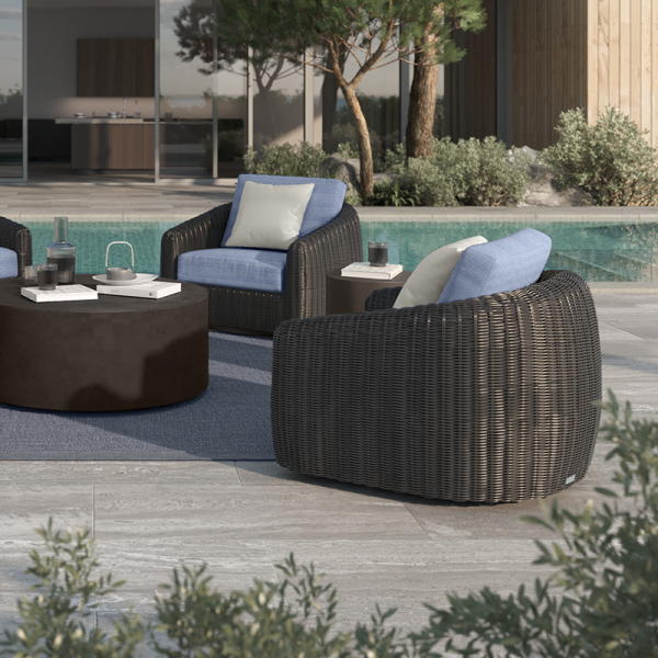 Boulevard Club Swivel Glider Outdoor Patio Aluminum Cushion Chair