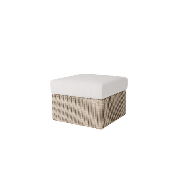 Boulevard Ottoman Outdoor Patio Aluminum Cushion Footrest Stool