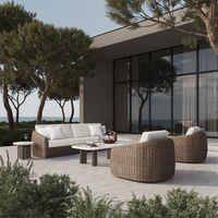 Boulevard XL Sofa Outdoor Patio Aluminum Cushion Lounge Couch