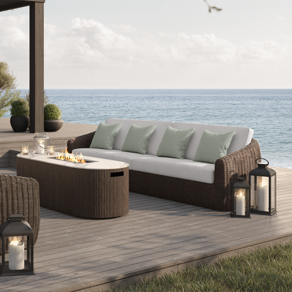 Boulevard XL Sofa Outdoor Patio Aluminum Cushion Lounge Couch