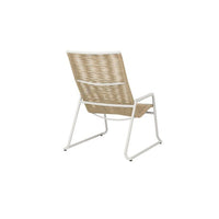 Cabana High Back Club Chair Outdoor Patio Aluminum Stackable Eco Weave