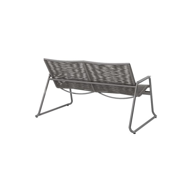 Cabana Loveseat Outdoor Patio Aluminum Sofa Stackable Eco Weave Chair