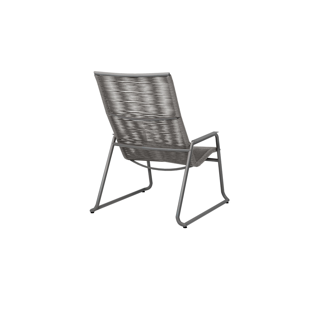 Cabana High Back Club Chair Outdoor Patio Aluminum Stackable Eco Weave
