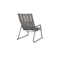 Cabana High Back Club Chair Outdoor Patio Aluminum Stackable Eco Weave