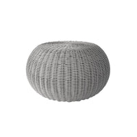 Cloud Large Pouf Outdoor Ottoman Eco Weave Patio Footrest Cushion Seat
