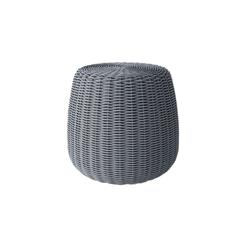 Cloud Small Pouf Outdoor Ottoman Eco Weave Patio Footrest Cushion Seat