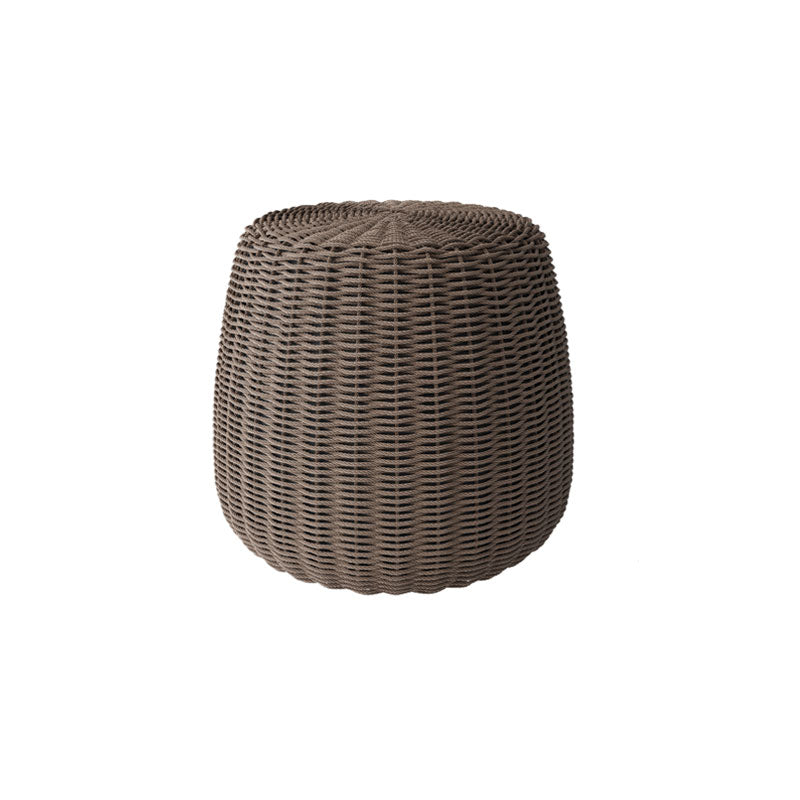 Cloud Small Pouf Outdoor Ottoman Eco Weave Patio Footrest Cushion Seat