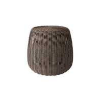 Cloud Small Pouf Outdoor Ottoman Eco Weave Patio Footrest Cushion Seat