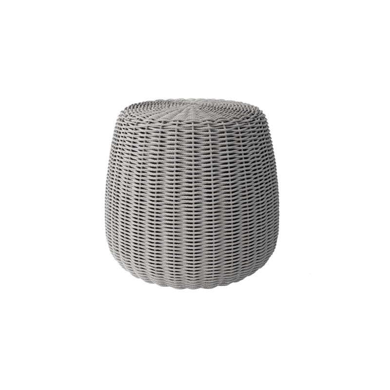 Cloud Small Pouf Outdoor Ottoman Eco Weave Patio Footrest Cushion Seat