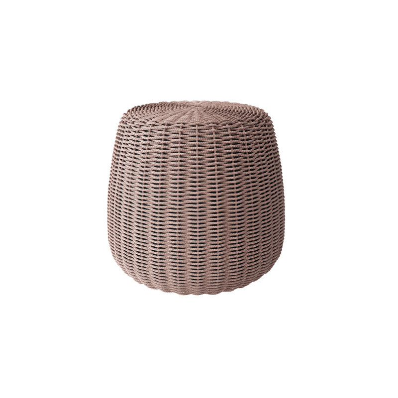 Cloud Small Pouf Outdoor Ottoman Eco Weave Patio Footrest Cushion Seat