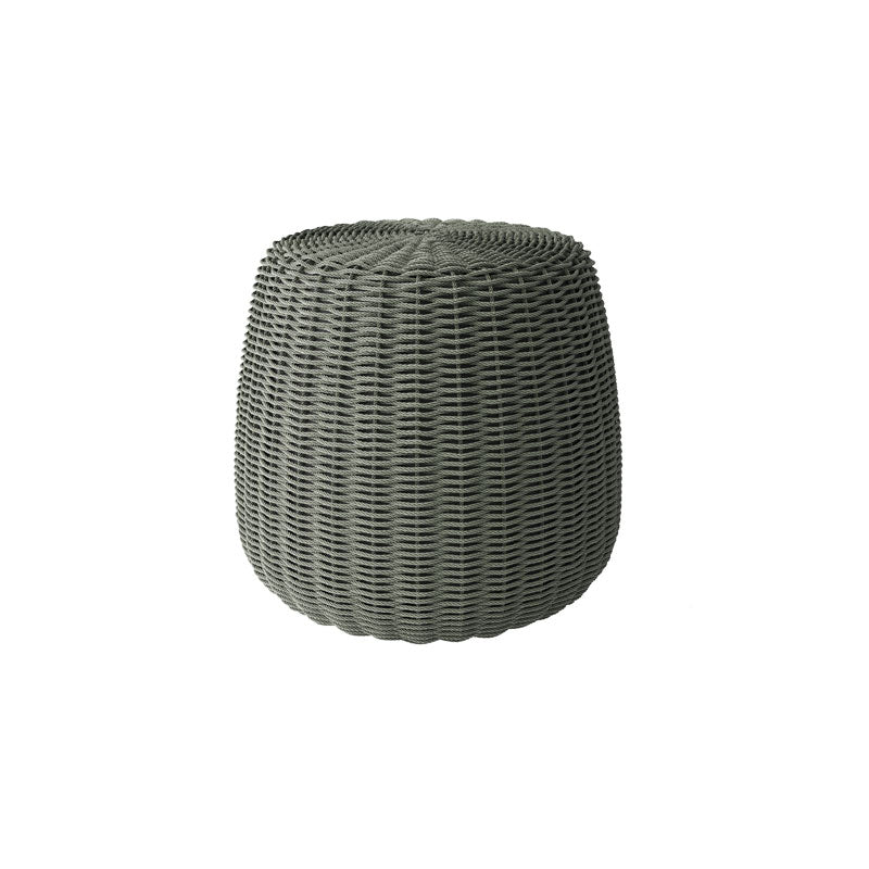 Cloud Small Pouf Outdoor Ottoman Eco Weave Patio Footrest Cushion Seat