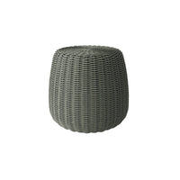 Cloud Small Pouf Outdoor Ottoman Eco Weave Patio Footrest Cushion Seat