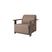 Corte Padded Club Chair Outdoor Patio Aluminum Eco Weave Cushion Seat