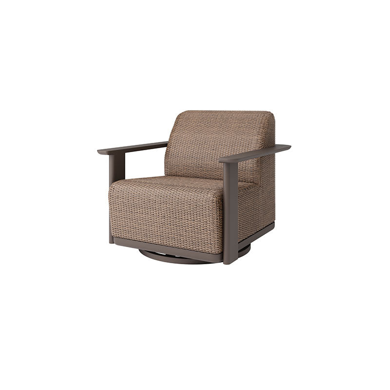 Corte Padded Swivel Glider Club Chair Outdoor Patio Eco Weave Cushion
