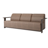 Corte Padded Sofa Outdoor Patio Aluminum Eco Weave Cushion Seating