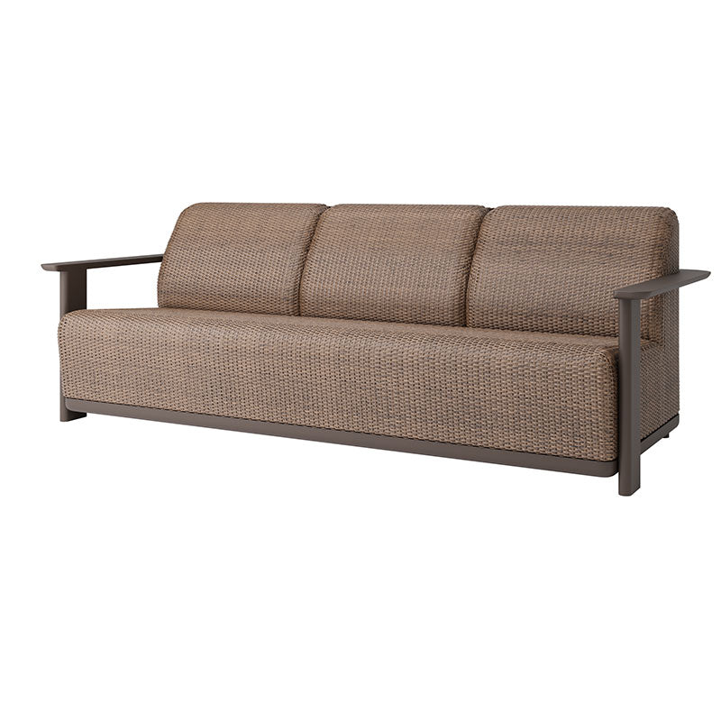 Corte Padded Sofa Outdoor Patio Aluminum Eco Weave Cushion Seating