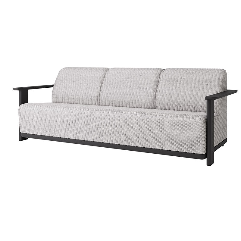 Corte Padded Sofa Outdoor Patio Aluminum Eco Weave Cushion Seating