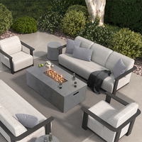 Corte Padded Sofa Outdoor Patio Aluminum Eco Weave Cushion Seating