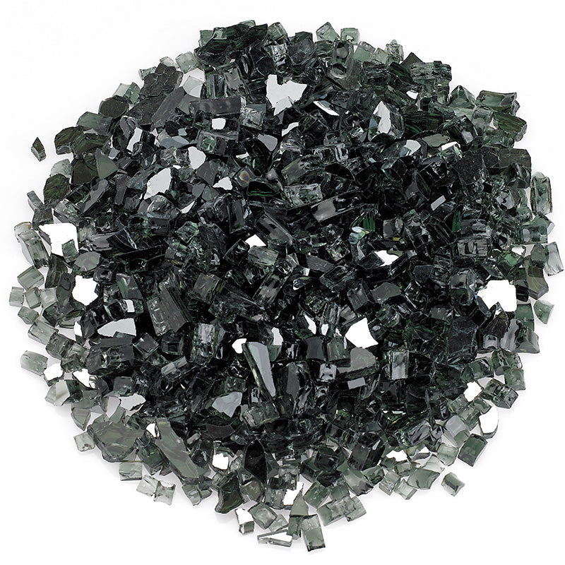 Black Reflective 1/4 Inch Fire Glass for Fire Pit & Fireplace