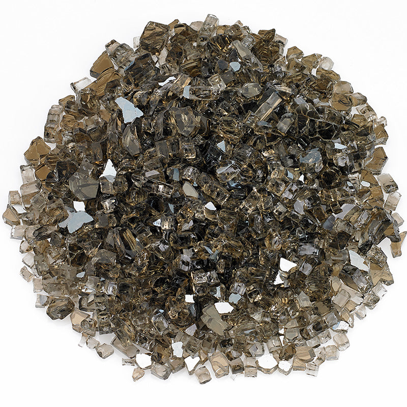 Bronze Reflective 1/4 Inch Fire Glass for Fire Pit & Fireplace