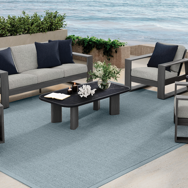 Forano Aspen Coffee Table Outdoor Patio Stone Top