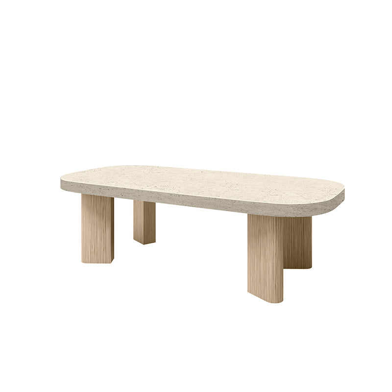 Forano Pompano Coffee Table Outdoor Patio Stone Top
