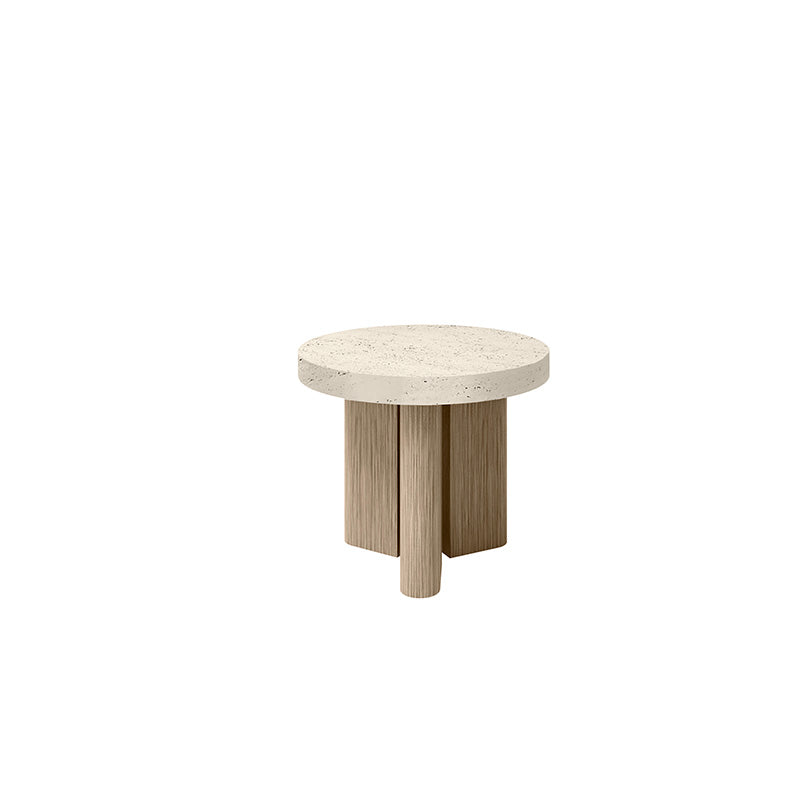 Forano Pompano End Table Outdoor Stone Top Patio Side Table