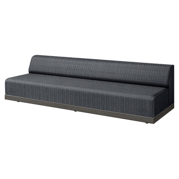 Grande 105” Armless Sofa Section Outdoor Patio Eco Weave Modular Couch