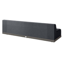 Grande 105” Armless Sofa Section Outdoor Patio Eco Weave Modular Couch