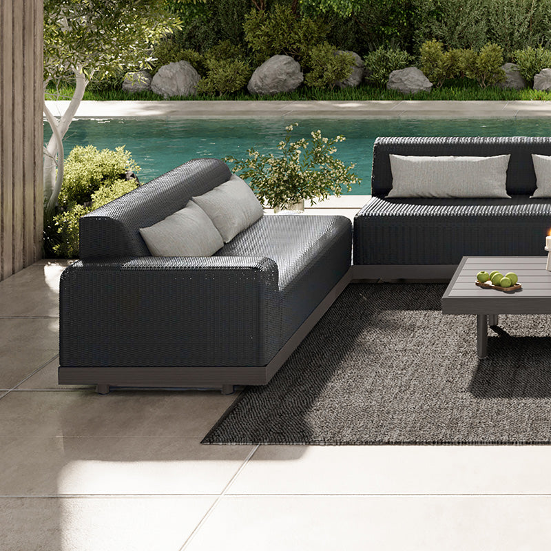 Grande Armrest Section Outdoor Patio Eco Weave Modular Sofa Arm Piece
