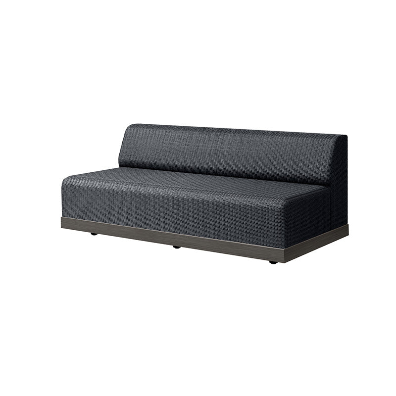Grande 70” Armless Sofa Section Outdoor Patio Eco Weave Modular Couch