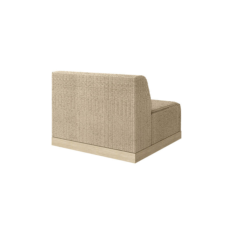 Grande Armless Club Chair Outdoor Patio Eco Weave Cushion Modular Seat